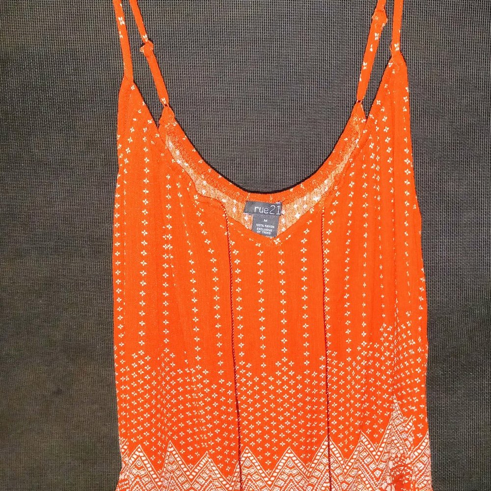 Red Spagetti Strap Tank
